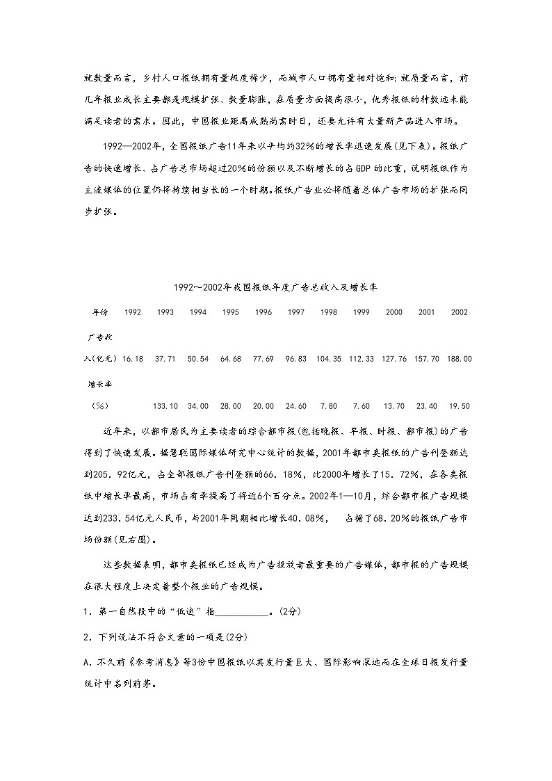 2004年上海高考语文真题试卷（word版）02