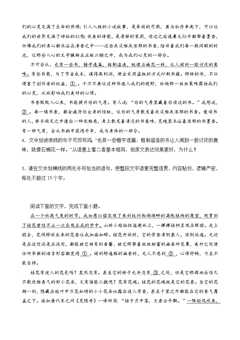 专题06 语言文字运用——2022-2023学年高二语文下学期期末知识点精讲+训练学案+期末模拟卷（统编版选修中册+下册）02