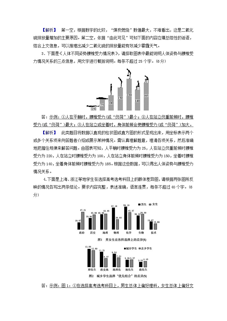 新教材适用2024版高考语文一轮总复习练案35复习任务群四语言文字运用专题八语言文字运用分点突破九图表文转换第2页