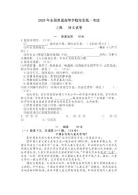 2020年上海高考语文真题试卷（PDF版）