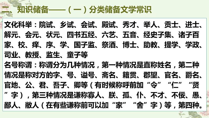 考点12  文言文之文化常识（PPT）-2023年高考语文二轮复习讲练测（新高考）04