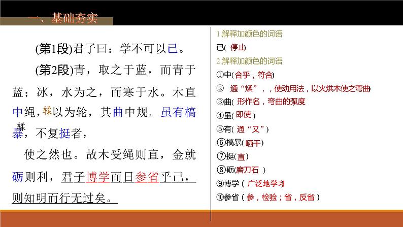 《劝学》-2023年新高考语文文言文复习之课内精选篇目梳理课件PPT第4页