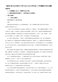精品解析：黑龙江省大庆市铁人中学2022-2023学年高二下学期期中语文试题（解析版）