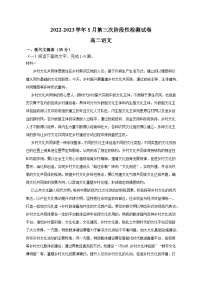 安徽省定远中学2022-2023学年5月第三次阶段性检测试卷高二语文试题