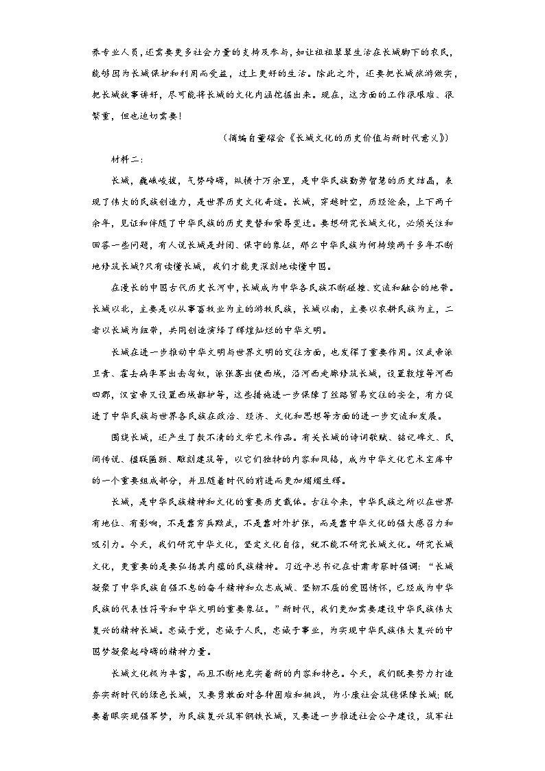 广东省雷州市三中2022-2023学年高三5月冲刺训练语文试题（含解析）02