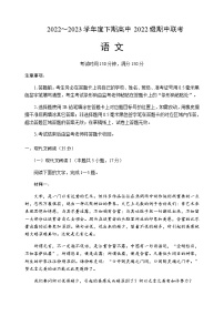 2022-2023学年四川省成都市蓉城名校联盟高一下学期期中联考语文试题含答案