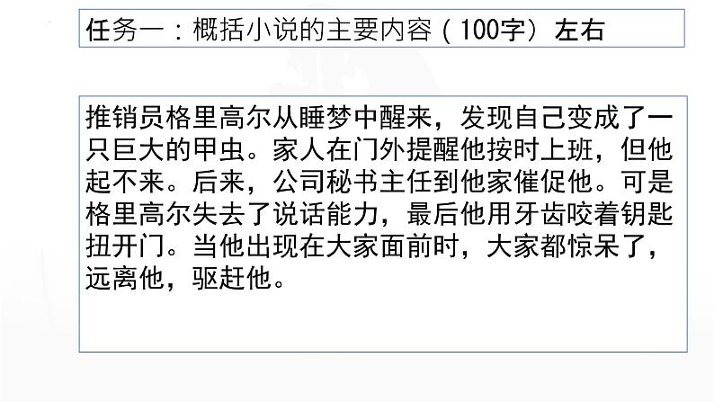 《变形记（节选）》课件2022-2023学年统编版高中语文必修下册08