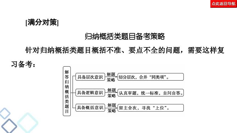 高考语文二轮复习强化课件复习任务群4 任务4　归纳概括题——具备“3意识”，落实“3步骤”第5页