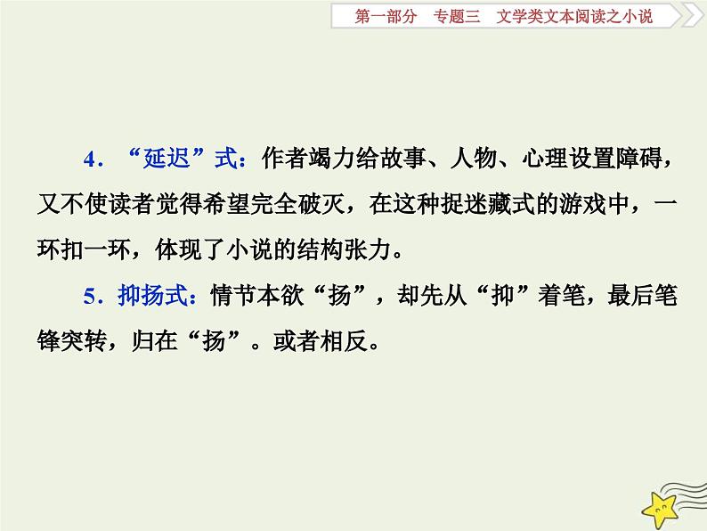 高考语文一轮复习课件专题三文学类文本阅读之小说1高考命题点一情节类题__三大题型三思维梳理赏析明作用第7页