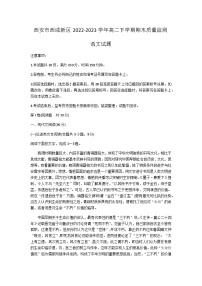 陕西省西安市西咸新区2022-2023学年高二下学期期末质量监测语文试题（含答案）