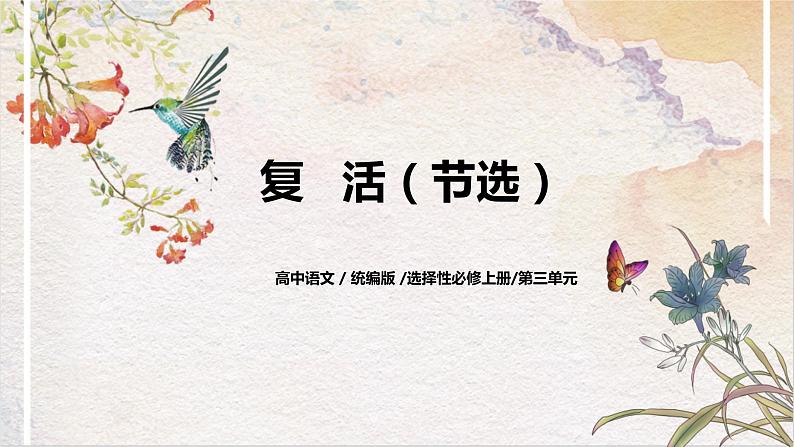 第三单元第四节《复活（节选）》第二课时课件+教案01