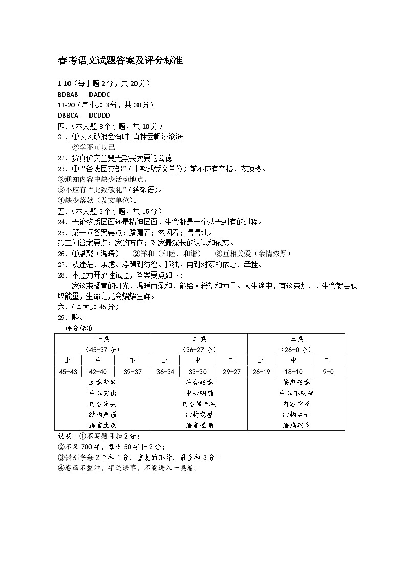 山东省潍坊市国开中学2022-2023学年高一下学期6月月考语文试题答案第1页