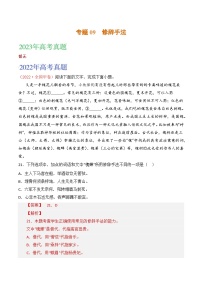 2021-2023年高考语文真题分项汇编（全国通用）语文文字运用专题09修辞手法（Word版附解析）