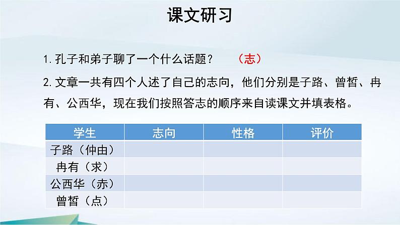 高中语文必修下册《子路、曾皙、冉有、公西华侍坐》（第二课时）PPT课件-2019统编版第8页