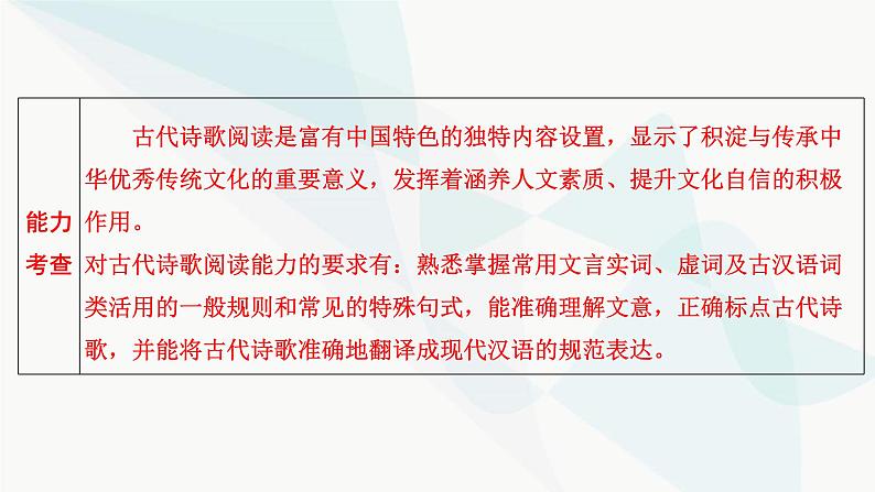 2024届高考语文一轮复习第6章古代诗歌阅读1古代诗歌阅读课件第4页