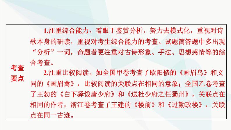 2024届高考语文一轮复习第6章古代诗歌阅读1古代诗歌阅读课件第7页