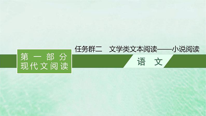 适用于新教材2024版高考语文一轮总复习第一部分现代文阅读任务群二文学类文本阅读__小说阅读课件部编版第1页