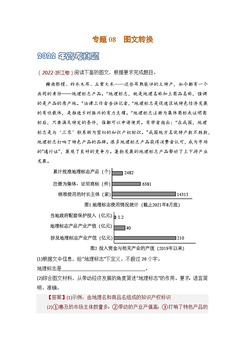 专题08 图文转换-2021-2023三年高考语文真题分项汇编 （全国通用）01