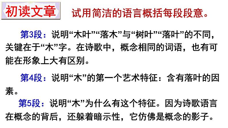 统编版高中语文-必修下册-《说木叶 》课件第5页