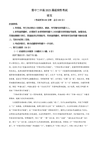 精品解析：2023届四川省内江市资中县二中高三适应性检测语文试题（解析版）