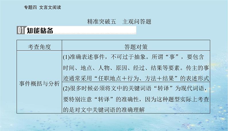 2023高考语文二轮专题复习与测试第二部分专题四精准突破五主观问答题课件第2页