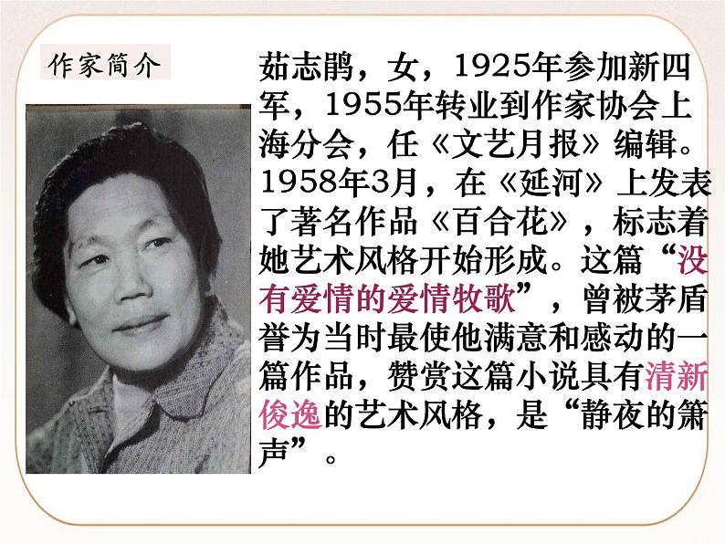 统编版高中语文必修上册3 百合花 课件第4页