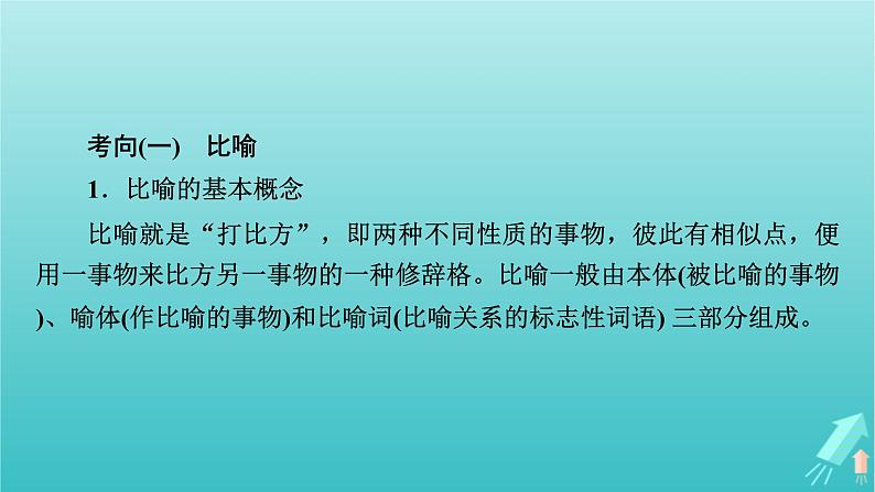 新教材适用2024版高考语文一轮总复习复习任务群4语言文字运用专题8语言文字运用分点突破6正确运用修辞手法课件第6页