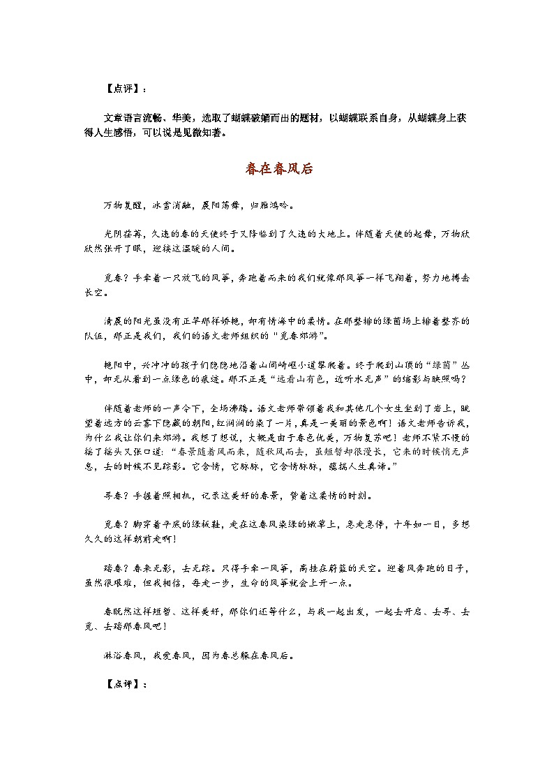高考语文二轮专题复习学案：写作典型案例（九）02