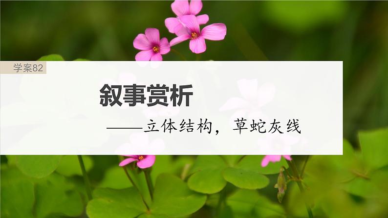 高考语文一轮复习-- 《红楼梦》 课时82　叙事赏析——立体结构，草蛇灰线（精品课件）第2页