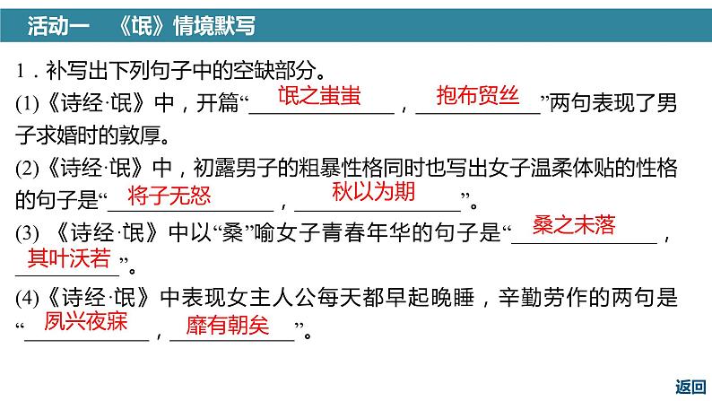 高考语文一轮复习--《氓》《离骚(节选)》（精品课件）第3页