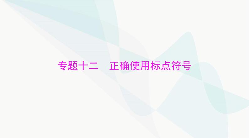 2024年高考语文一轮复习第三部分专题十二正确使用标点符号课件第1页