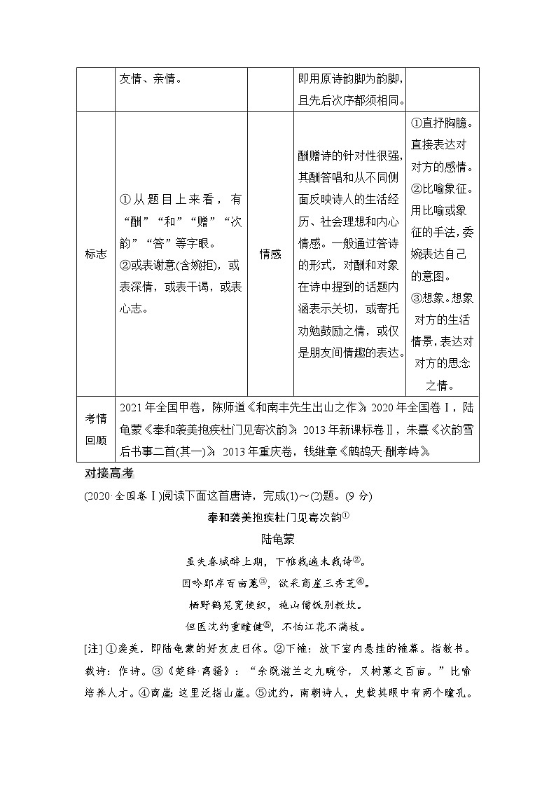 高考语文一轮复习--　古代诗歌阅读第2页