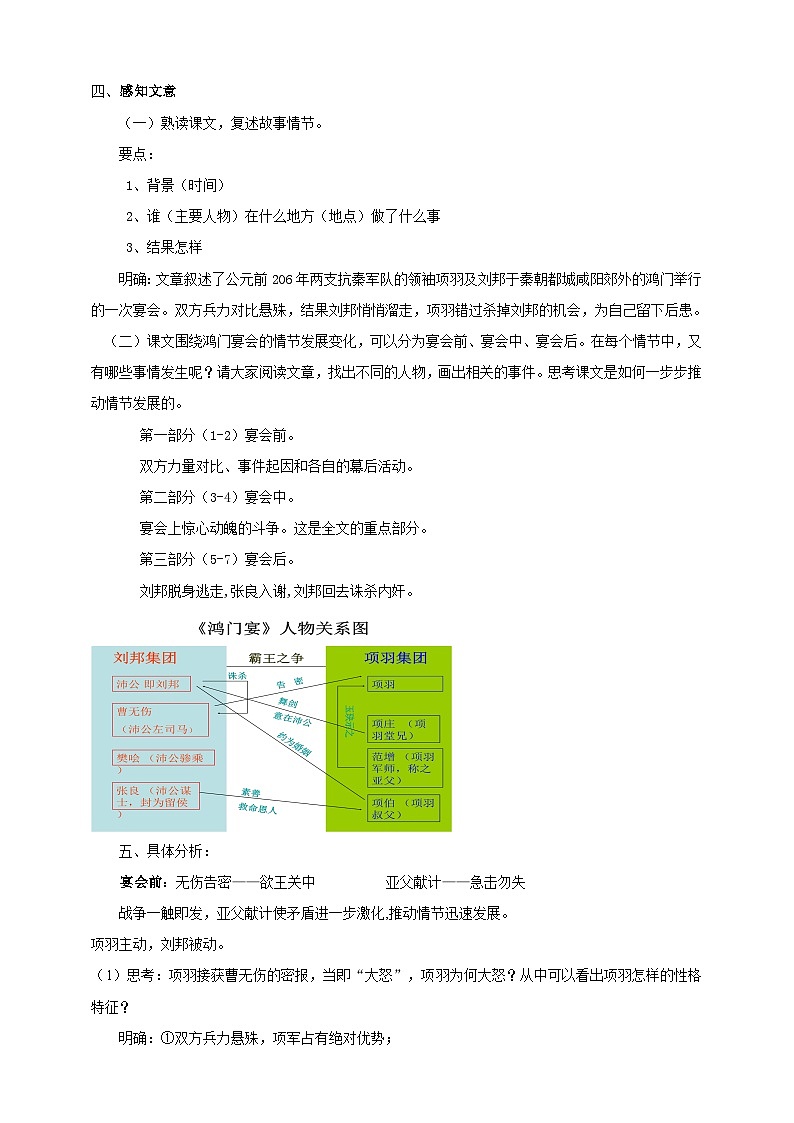 统编版高中语文必修下鸿门宴第二课时第2页
