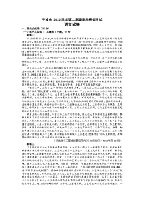 浙江省宁波市2022-2023学年高三下学期二模语文试题 Word版含解析