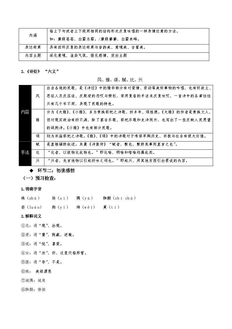 《静女》（教学设计）-人教统编版语文必修上册第2页