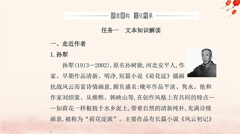 新教材2023高中语文第二单元8荷花淀玄黑结婚节选党费课件部编版选择性必修中册02