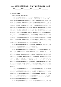 2023届河南省信阳市高级中学高三高考模拟检测语文试题（含解析）