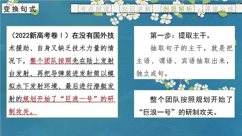 专题07 仿用、变化句式（课件）-备战2024年新高考一轮复习讲堂之语言文字运用05