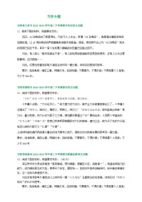 甘肃省部分地区2022-2023学年第二学期高二语文期末试卷汇编：写作专题