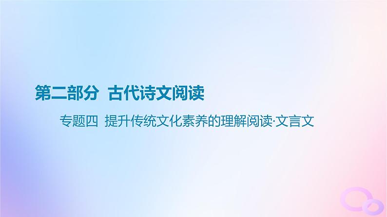 广东专用2024版高考语文大一轮总复习第二部分古代诗文阅读专题四提升传统文化素养的理解阅读_文言文课件第1页