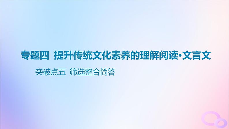 广东专用2024版高考语文大一轮总复习第二部分古代诗文阅读专题四提升传统文化素养的理解阅读_文言文突破点五筛选整合简答课件第1页