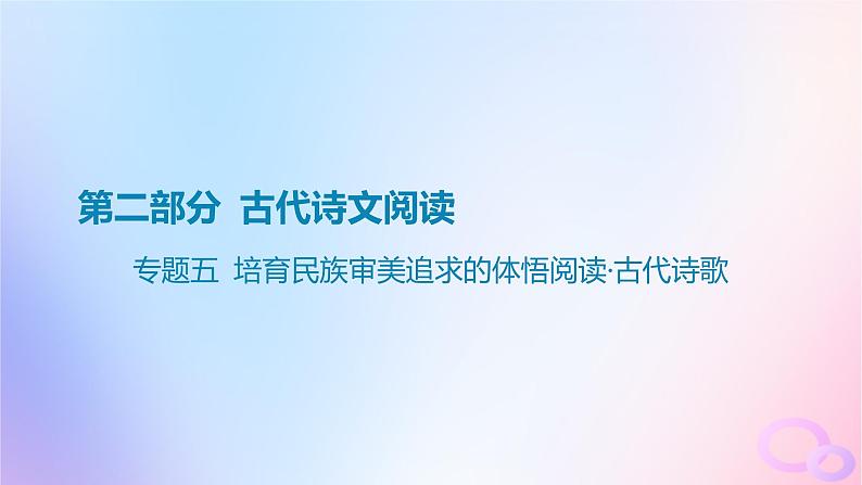 广东专用2024版高考语文大一轮总复习第二部分古代诗文阅读专题五培育民族审美追求的体悟阅读_古代诗歌课件第1页