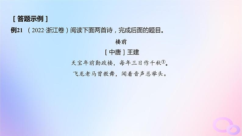 广东专用2024版高考语文大一轮总复习第二部分古代诗文阅读专题五培育民族审美追求的体悟阅读_古代诗歌突破点六比较阅读课件第6页