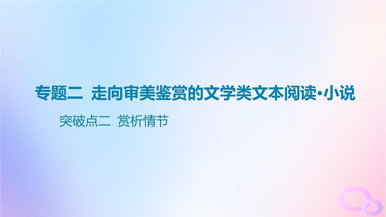 广东专用2024版高考语文大一轮总复习第一部分现代文阅读专题二走向审美鉴赏的文学类文本阅读_小说突破点二赏析情节课件第1页