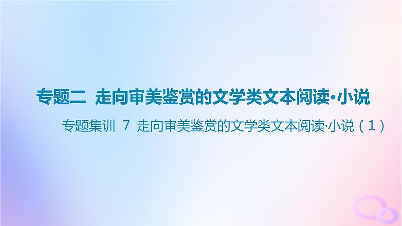 广东专用2024版高考语文大一轮总复习第一部分现代文阅读专题二走向审美鉴赏的文学类文本阅读_小说专题集训7课件第1页