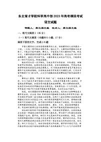 2023届辽宁省东北育才学校科学高中部高三最后一次模拟考试语文试题