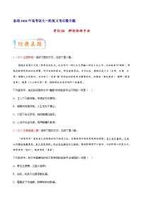 考向06  辨析修辞手法-备战2024年高考语文一轮复习考点微专题（全国通用）