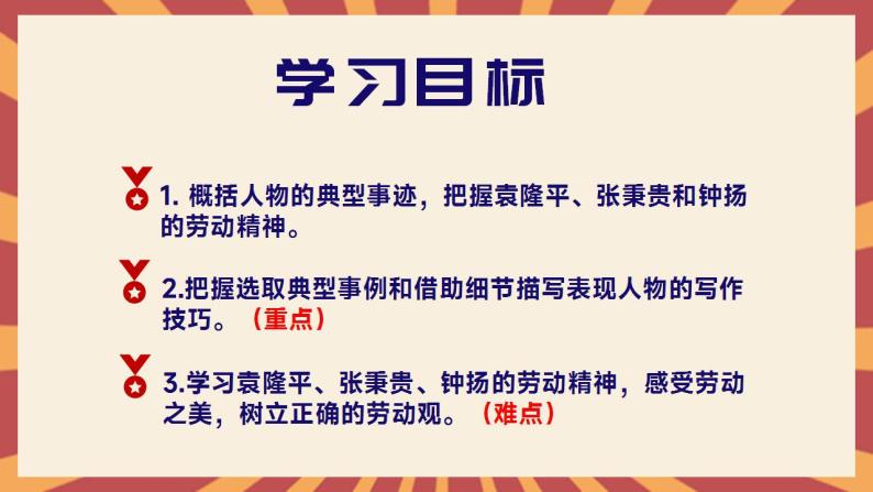 部编版高中语文必修上册 第二单元第一课《喜看稻菽千重浪》《心有一团火，温暖众人心》《“探界者”钟扬》群文阅读第一课时课件+教案+学案+同步练习02