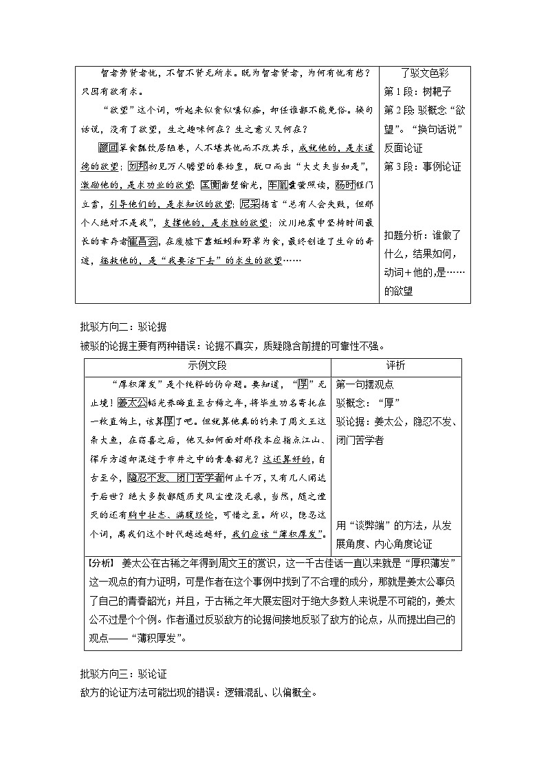 统编版高中语文选择性必修上册--第四单元　课时四：了解驳论文的知识，尝试写驳论文（学案）02