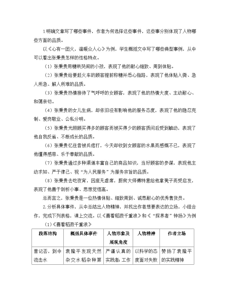 【单元教学设计】统编版高中语文必修上册-- 《学习任务二：劳动形象》名师单元教学设计（6课时）02